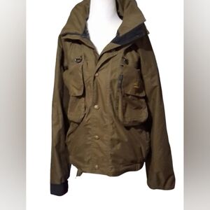Hodgman Hunting/Fishing Jacket Hooded Mens Size Large, Olive Green